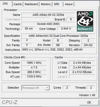 athlon X2 3250e overclocked